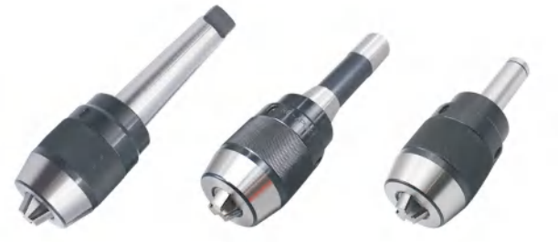 Integrated Keyless Drill Chucks with Morse Taper, Straight or R8 shanks